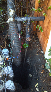 Rewired irrigation housing by our sprinkler repair team in Carmel CA