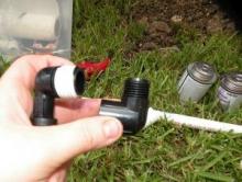 Pacific Grove Sprinkler Repair team members preassemble sprinkler joints